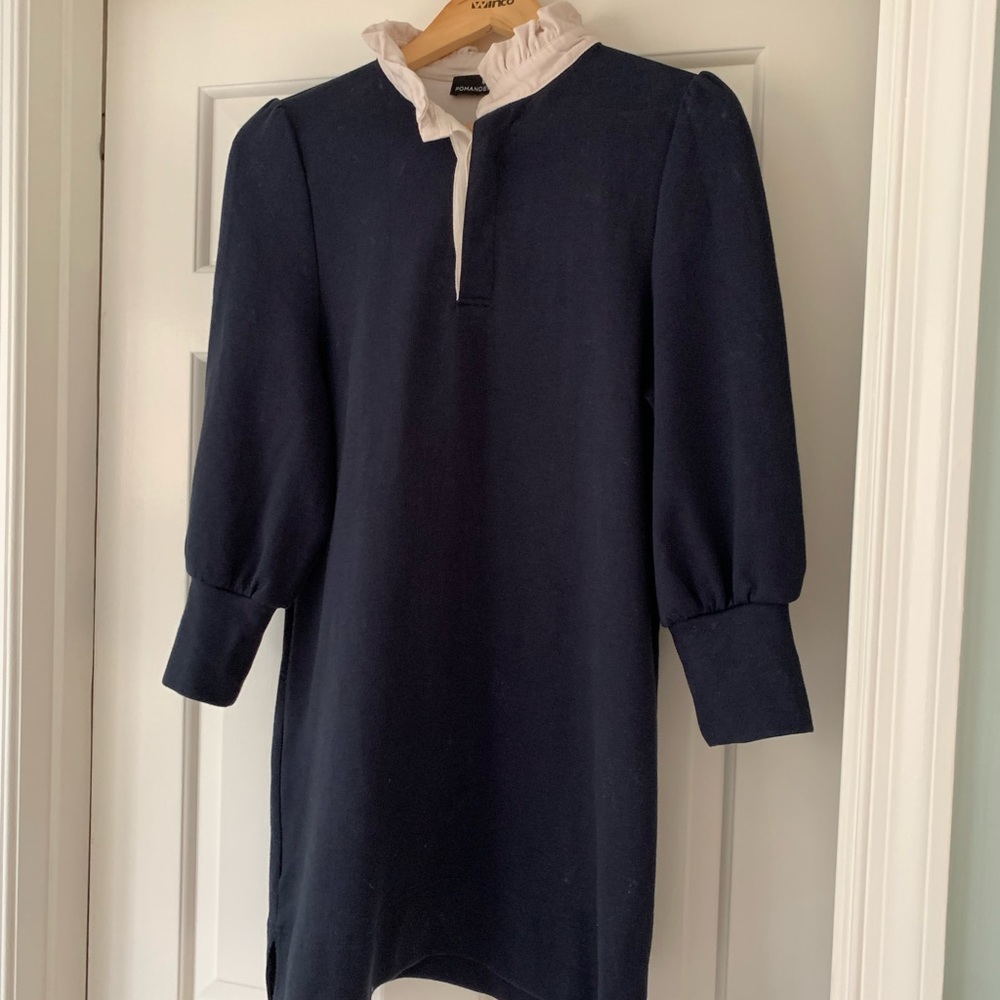 Tuckernuck Pomander Place Navy Charlotte Terry Dress Size XS